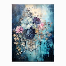 Vintage Moody Flowers 11 Canvas Print