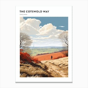 The Cotswold Way England 6 Hiking Trail Landscape Poster Canvas Print