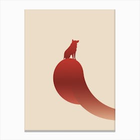Wolf Minimalist Abstract 2 Canvas Print