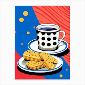 Retro Tea & Biscuits 2 Canvas Print