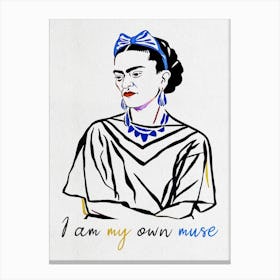 Frida Kahlo and Her Quotes Canvas Print