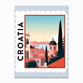 Croatia 2 Travel Stamp Poster Canvas Print