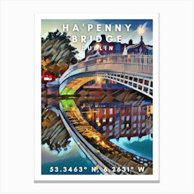 Hapenny Bridge Dublin Canvas Print