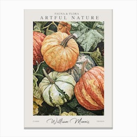 William Morris Pumpkins Decor Autumn Fall Painting Exhibition Canvas Print