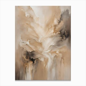 Neutral Abstract Beige Painting Canvas Print