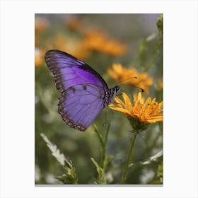Purple Butterfl 1 Canvas Print