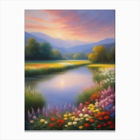 Sunrise In The Mountains Canvas Print