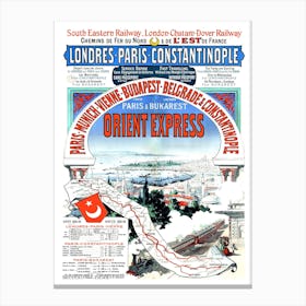 From Paris To Constantinople By Train Canvas Print