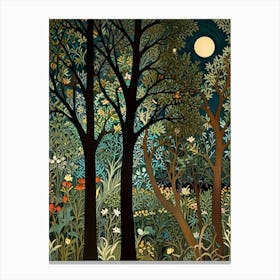 William Morris Moonlight In The Forest 32 Canvas Print