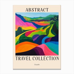 Abstract Travel Collection Poster Ecuador Canvas Print