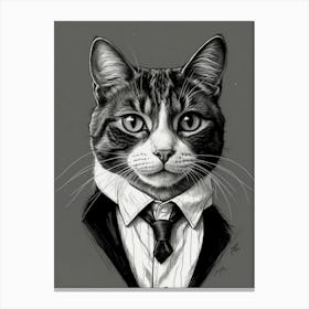 Tuxedo Cat 2 Canvas Print