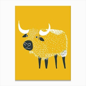 Yellow Buffalo 2 Canvas Print