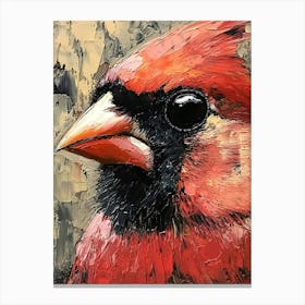 Cardinal In The Woods 3 Canvas Print