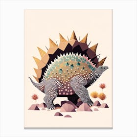 Ankylosaurus Terrazzo Style Dinosaur Canvas Print