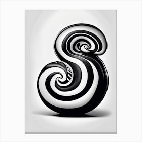Full Body Snail Black And White 3  Pop Art Canvas Print