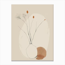 Cape Town Botanical Garden Boho Line Art Canvas Print