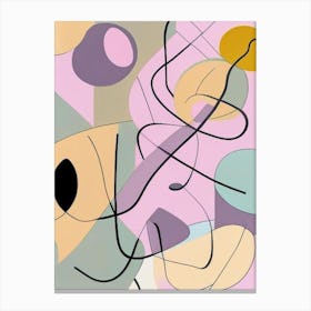Abstract Electromagnetism Musted Pastels Canvas Print