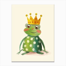 Little Frog 2 Wearing A Crown Canvas Print