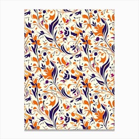 Radiant Petals London Fabrics Floral Pattern 1 Canvas Print