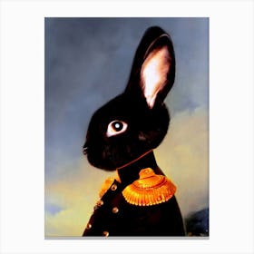 Corporal Ritsu The Rabbit Pet Portraits Canvas Print