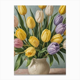 Pastel Tulips no1 Canvas Print