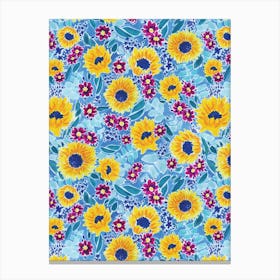 Sunflower Print Canvas Print