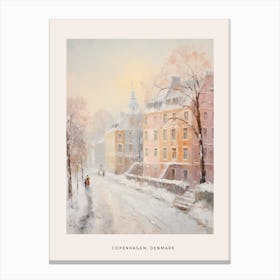 Dreamy Winter Painting Poster Copenhagen Denmark 3 Canvas Print