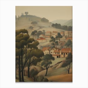 Vintage Countryside Scenery Canvas Print