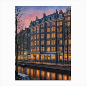 Amsterdam At Dusk 1 Canvas Print