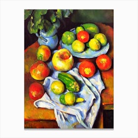 Zucchini Cezanne Style vegetable Canvas Print