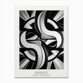 Infinity Abstract Black And White 1 Poster Canvas Print