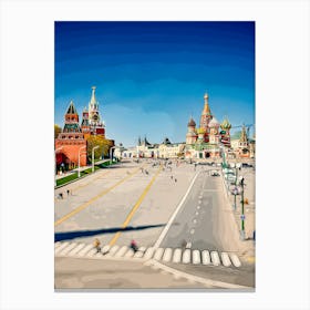 Moscow Kremlin , Red Square Canvas Print