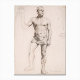 Nude Male Model (1890), Pekka Halonen Canvas Print