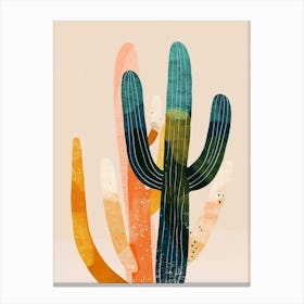 Notocactus Cactus Minimalist Abstract Illustration 4 Canvas Print