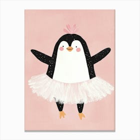 Ballerina Penguin Canvas Print