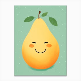 Friendly Kids Pear 3 Canvas Print