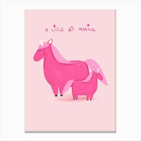 Pink Unicorns Canvas Print