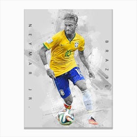 Neymar Brazil Drawing Canvas Print