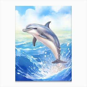 Short Beaked Common Dolphin  2 Canvas Print