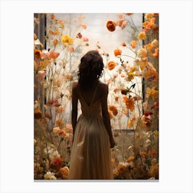 Verdant Dreams A Ballet Of Bouquets And Wilderness Canvas Print