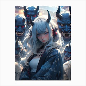 Anime Girl With Demons Canvas Print