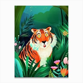 Luxmango Confused Tiger In The Forest Canvas Print