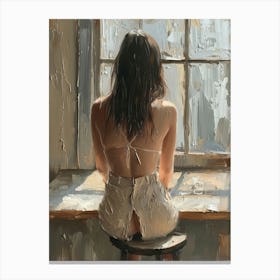 'Sitting By The Window' Canvas Print