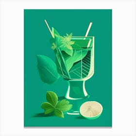 Mint Julep Pop Matisse Cocktail Poster Canvas Print