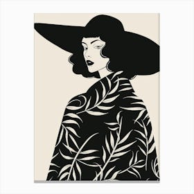 Woman In A Hat 87 Canvas Print