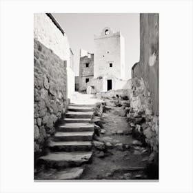Polignano A Mare, Italy, Black And White Photography 4 Canvas Print