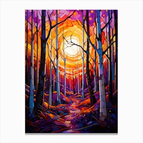 Bold Outlined Aspen Forest Canvas Print