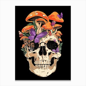 Eternal Fungi Skull mushroom Canvas Print