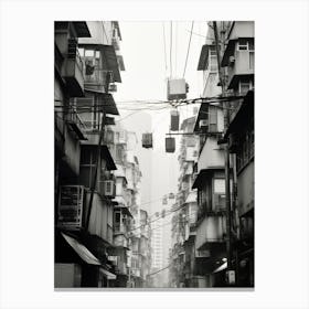 Hong Kong, China, Black And White Old Photo 2 Canvas Print