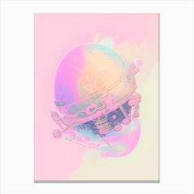 Space Probe Gouache Space Canvas Print